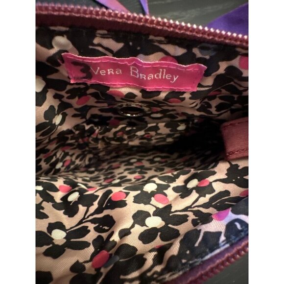 Vera Bradley Quilted Crossbody Bag In Raspberry Pink With Floral Lining Adjustab - Picture 6 of 6